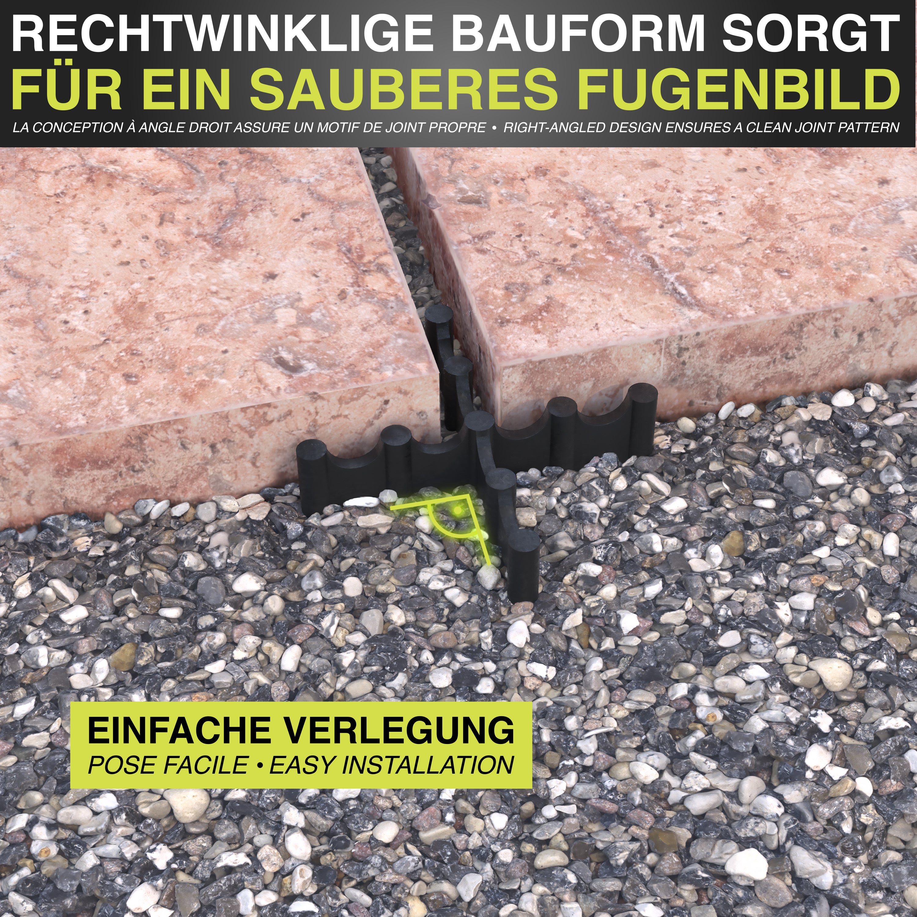 Fugenkreuze | 3mm - 150 Stück | für Terrassenplatten und Betonplatten